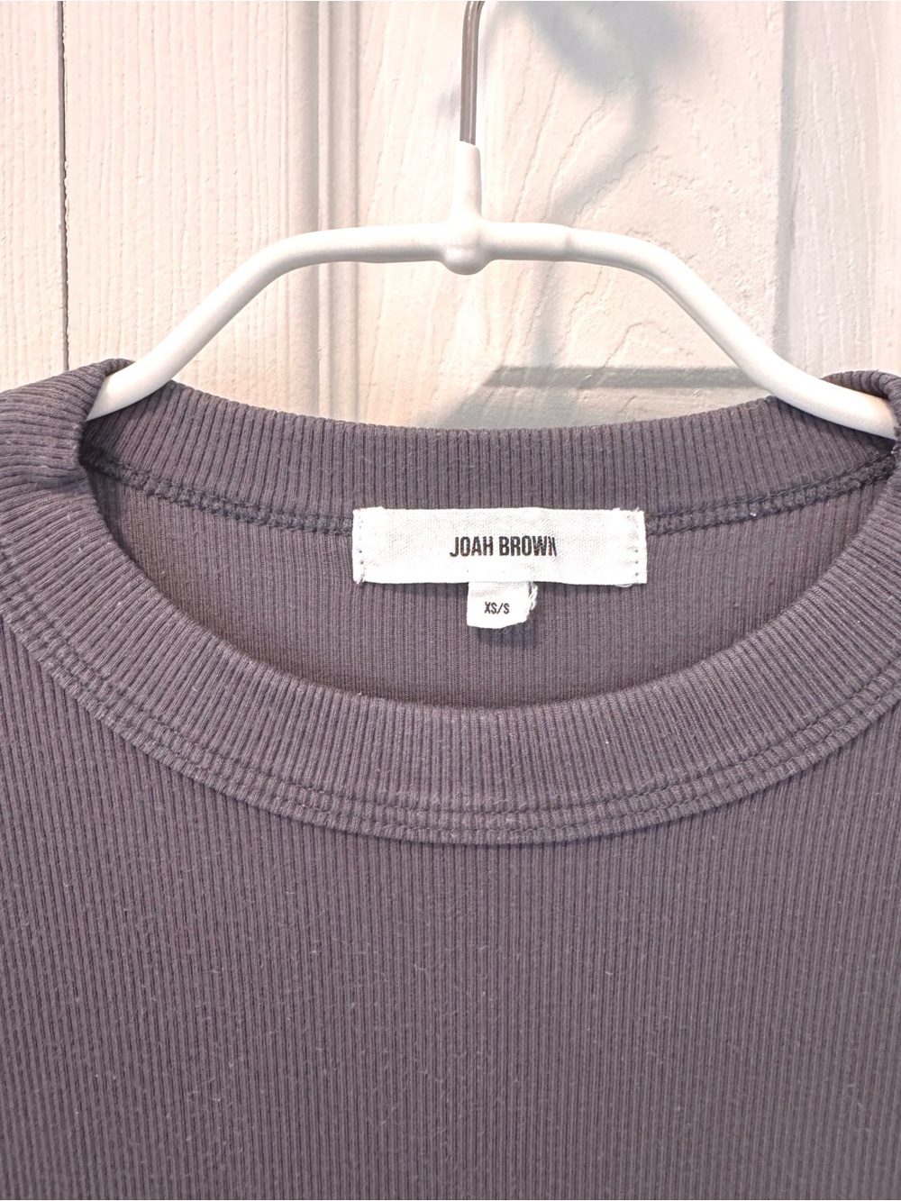 Joah Brown Crewneck Long Sleeve in Smoke Rib (Size XS/S). - Picture 3 of 4